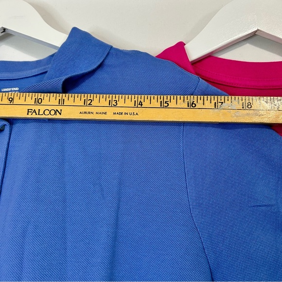 Lands’ End Women’s Plus Size Button Collared Polo Shirt Bundle Blue Pink NWT - Picture 5 of 11